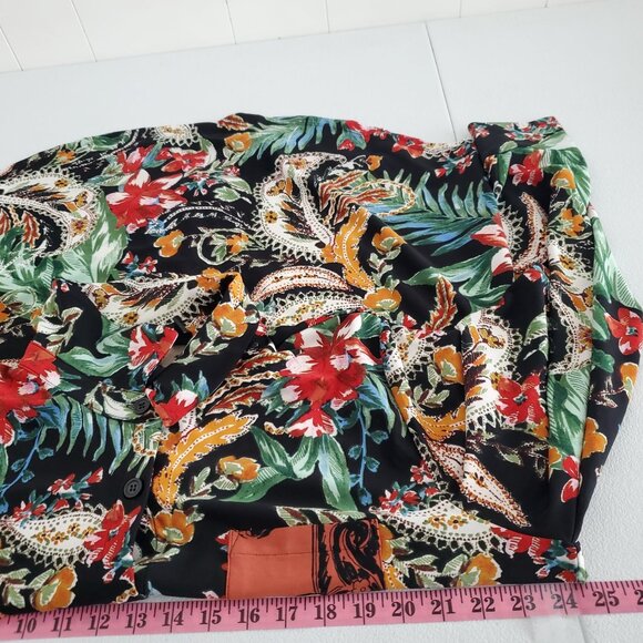 Attitudes by Renee Regular Womens Floral Print Colorful Button Up Blouse Size L - Picture 6 of 9